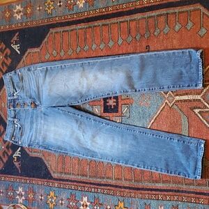 Madewell Jeans Womens 25x28.5 Perfect Vintage Crop Jeans Blue Denim Button Fly